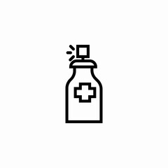 antiseptic spray bottle icon sign vector