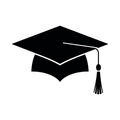 Black graduation cap with tassel academic cap mortarboard