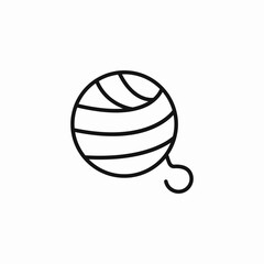 ball of yarn icon sign vector
