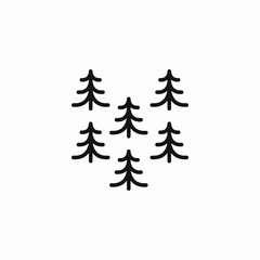 small group trees icon sign vector