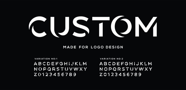 Custom minimal creative tech logo alphabet fonts. Typography minimalist urban sans serif digital fashion future creative logos fonts. vector illustration
