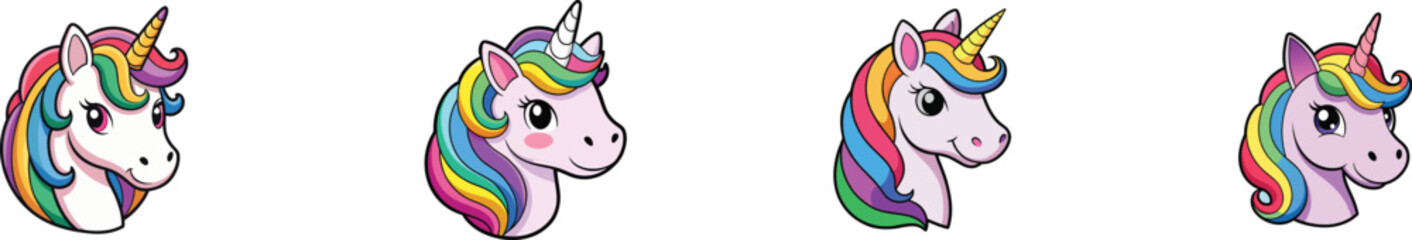 Bundle rainbow Unicorn Fantasy Decal Duo