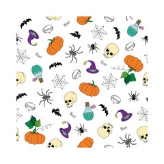 halloween, pattern, pumpkin, skull, bat, spider, witch, hat, boo, potion, web, art, drawing, 