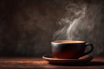 Fototapeta premium tazzina di caffè fumante
