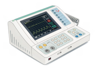  electrocardiograph on a isolated transparent background	