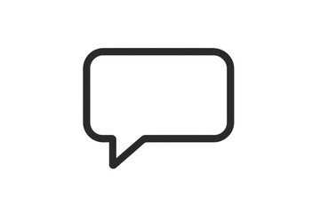 Empty speech bubble communicating a message on transparent background