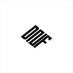 Modern abstract DNF logo design featuring geometric lines for innovative data analysis and digital transformation branding