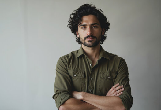 Beverage packaging specialist reviewing can mockups with a focused expression