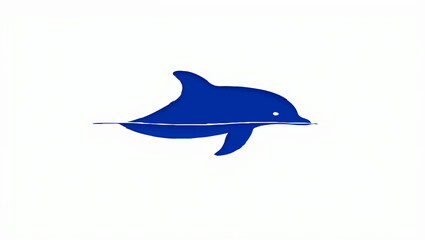 Obraz premium Dolphin Leaps Joyfully Over Water in Cartoon Style