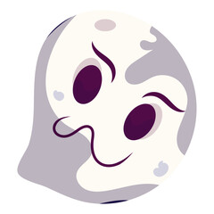 Isolated halloween spooky ghost character Vector