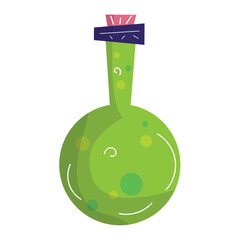 Isolated spooky halloween magic potion Vector