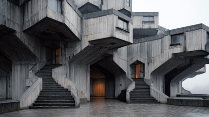 Spatial design of the Barbican Estate in London, showing brutalist architecture and verdant green terraces