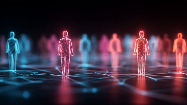 Networked peoples  with Risk Highlights, visualizing identity governance, segmentation, and proactive insider threat control.
