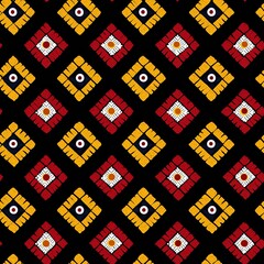 Seamless Authentic African Ankara Design (tileable) - Image 4 of 8 - 8192 x 8192 67MP - Created with AI