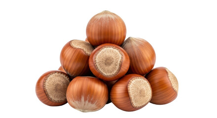 Isolated Hazelnuts