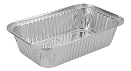 Isolated Empty Aluminum Foil Container