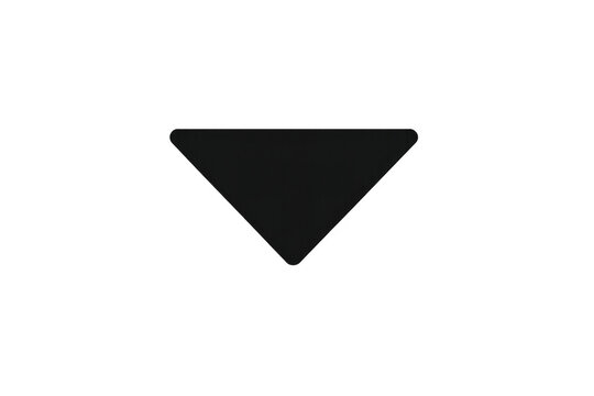 Black downward arrow icon on transparent background