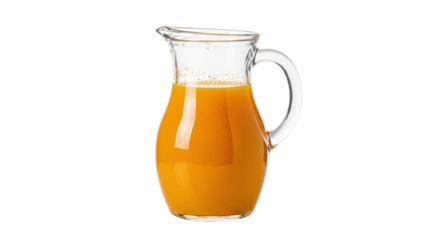 Isolated glass pitcher of orange juice