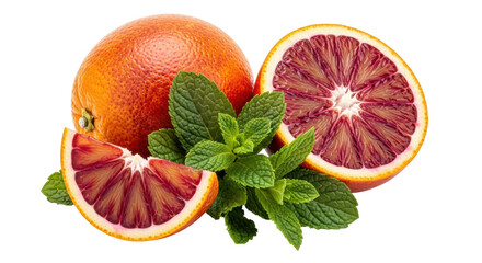 Isolated Blood Orange Still Life