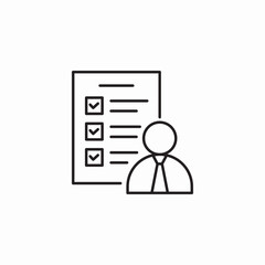 employee appraisal icon sign vector