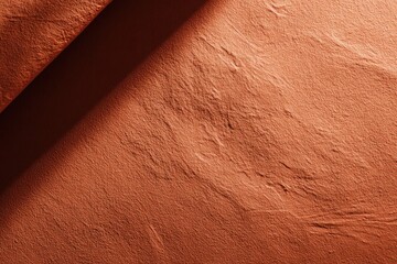 Warm terracotta color backdrop with smooth even lighting.