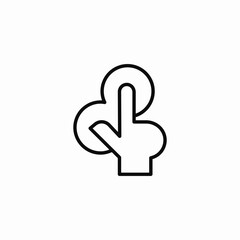 finger interact icon sign vector