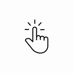 finger interaction icon sign vector