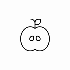 line apple icon sign vector