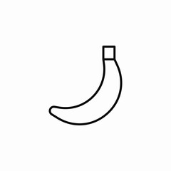 outlined banana icon sign vector