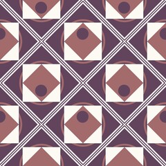 Fototapeta premium Brown abstract seamless background with different shapes, folded into a seamless pattern. Abstract multicolored texture for printing on paper, fabric, background for other graphic design.