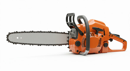 Fototapeta premium Chainsaw isolated on white.