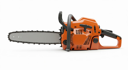 Chainsaw isolated on white.