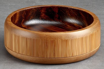 Simple wooden box with circular lid high resolution picture