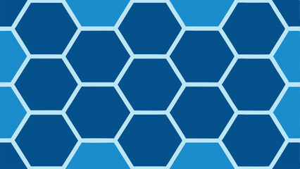 Obraz premium Abstract blue hexagon pattern with transparent background for versatile design use