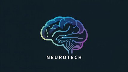 Cyberpunk inspired brain with a circuit board
