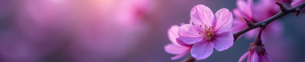 Delicate purple blossoms, soft petals unfurling , flora, lavender, floral design