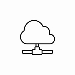 cloud network icon sign vector