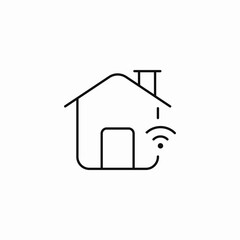connected house icon sign vector