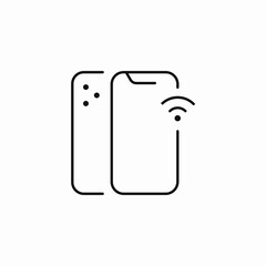 connected phones icon sign vector