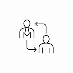 employee transfer icon sign vector