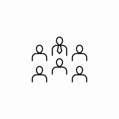 group leader icon sign vector