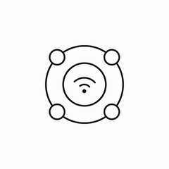 network hub icon sign vector