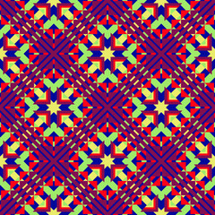 Seamless abstract geometric pattern design for vintage and colorful wallpaper and fabric backgrounds