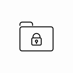 private folder icon sign vector