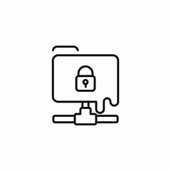 secure server icon sign vector