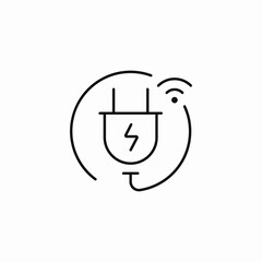 smart plug icon sign vector