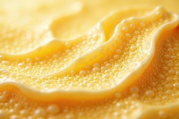 Fototapeta premium Creamy, frothy beverage surface with tiny bubbles , macro, delicious
