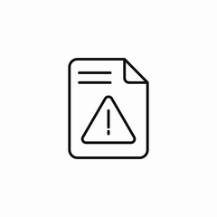 warning file icon sign vector