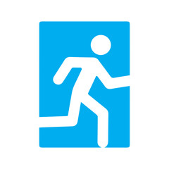 emergency exit colored icon