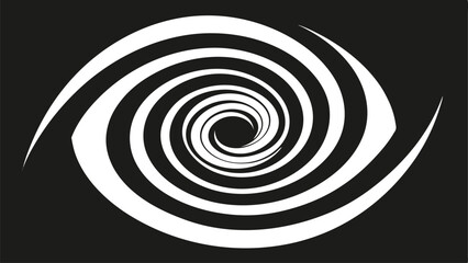 Naklejka premium Abstract spiral optical illusion with transparent design suitable for various projects